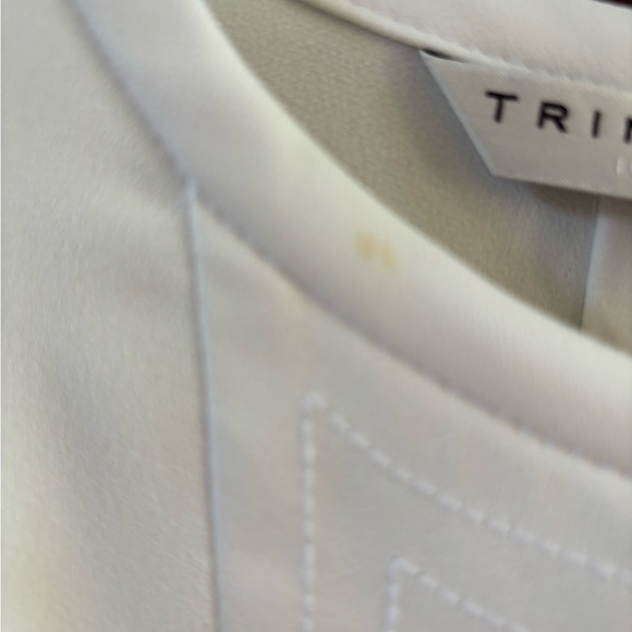 Trina Turk blouse, M, front zip with tassel, NWT, small stain on collar - Picture 3 of 6